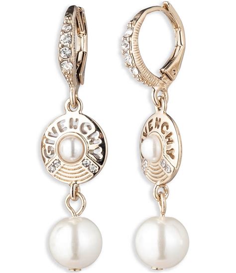 givenchy pearl drop earrings|dillard's Givenchy earrings.